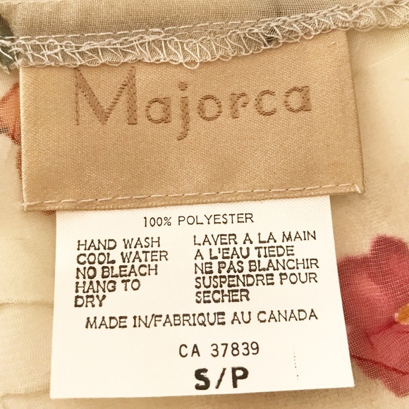 NWOT MAJORCA GEORGETTE POPPY PATTERN DRESS SIZE S - Picture 5 of 9